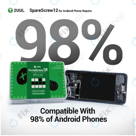 Jeu de vis Phillips pour réparation Android, 2UUL SC12, 1200 pcs/pack