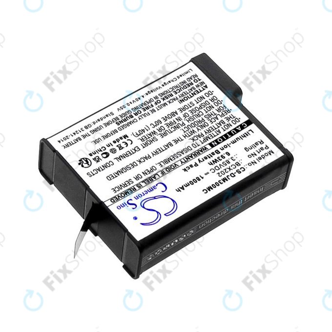 Batterie pour DJI Osmo Action 3, Action 4, 1800mAh, Li-Ion, 3.85V, BCX202, HQ