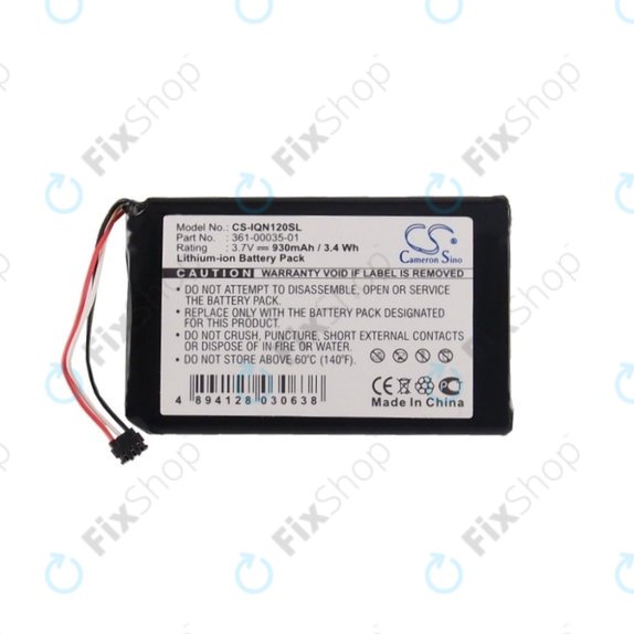 Garmin Drive Assist 50, 50LMT, 51, 51LMT, Nuvi 1200, 1205, 1205W, 1250, 1255W, 1260, 1260W, 140T, 150T, 2595LM, 2595LMT - Batterie 361-00035-01 930mAh HQ
