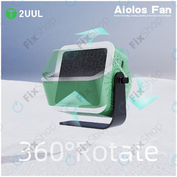 Extracteur de fumée et ventilateur de refroidissement avec éclairage LED, 2UUL DA98