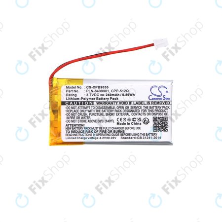 Batterie pour Plantronics, Avaya, 240mAh, Li-Pol, 3.7V, 65358-01, HQ