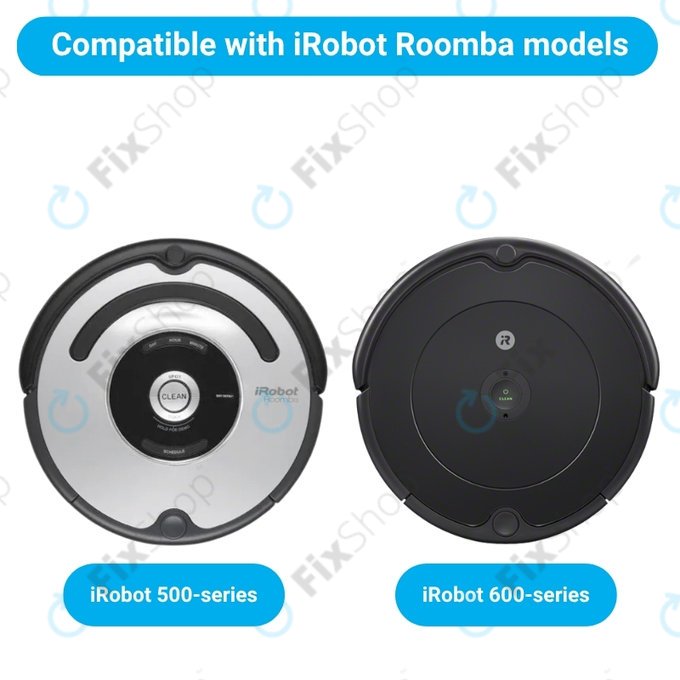 Kit de pièces de rechange pour iRobot Roomba 500, 600-series (1 paire de brosses principales, 2x Filtre, 2x Brosse latérale)