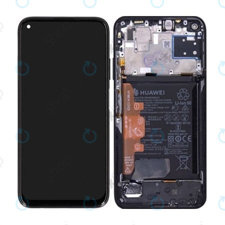 Huawei P40 lite - Écran LCD + Écran tactile + Cadre + Batterie (Noir minuit) - 02353KFU