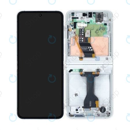 Samsung Galaxy Z Flip 6 F741B - Écran LCD + Écran tactile + Cadre (White) - GH82-35014F Genuine Service Pack
