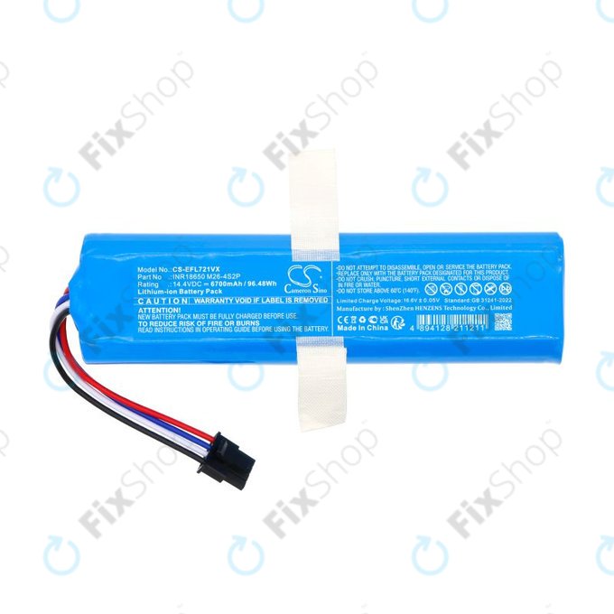 Batterie pour 360 S6 Pro, S9, X90, X95, Eufy Robovac L70 Hybrid, 6700mAh, Li-Ion, 14.4V, INR18650M26-4S2P, HQ