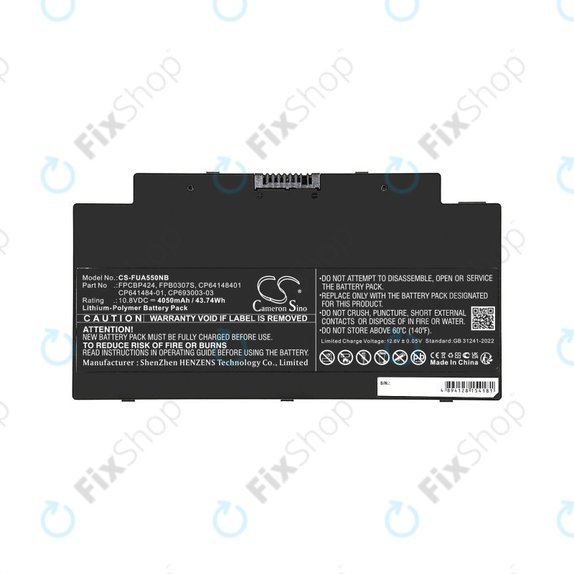 Batterie pour Fujitsu Lifebook AH77, A556, A3510, U536, 4050mAh, Li-Pol, 10.8V, CP641484-01, HQ