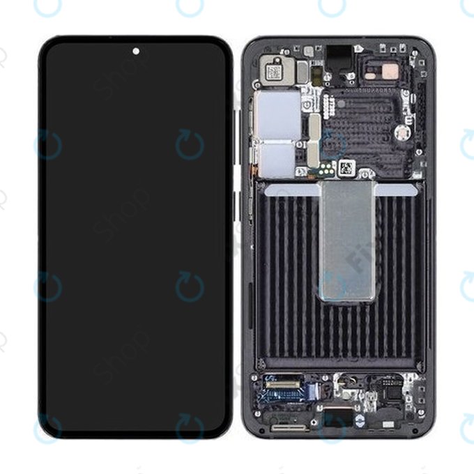 Samsung Galaxy S23 S911B - Écran LCD + Écran Tactile + Cadre (Noir Phantom) - GH82-30481A, GH82-30480A Genuine Service Pack