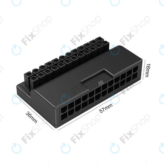 Adaptateur d'alimentation ATX 24 broches à 90° pour carte mère