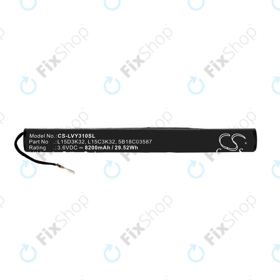 Lenovo Yoga TAB 3 YT3-X50 - Batterie L15D3K32, L15C3K32, 5B18C03587 8200mAh HQ