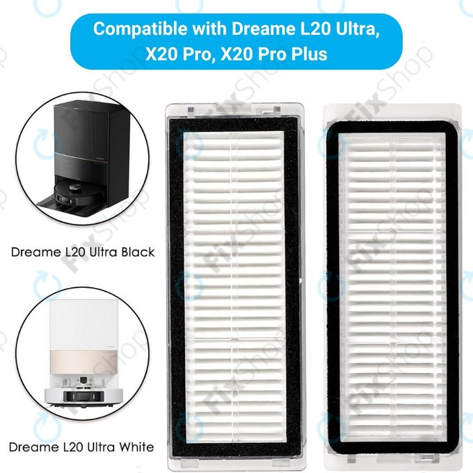 Filtre HEPA, 2 pièces pour Xiaomi Dreame L20 Ultra, X20 Pro, X20 Pro Plus