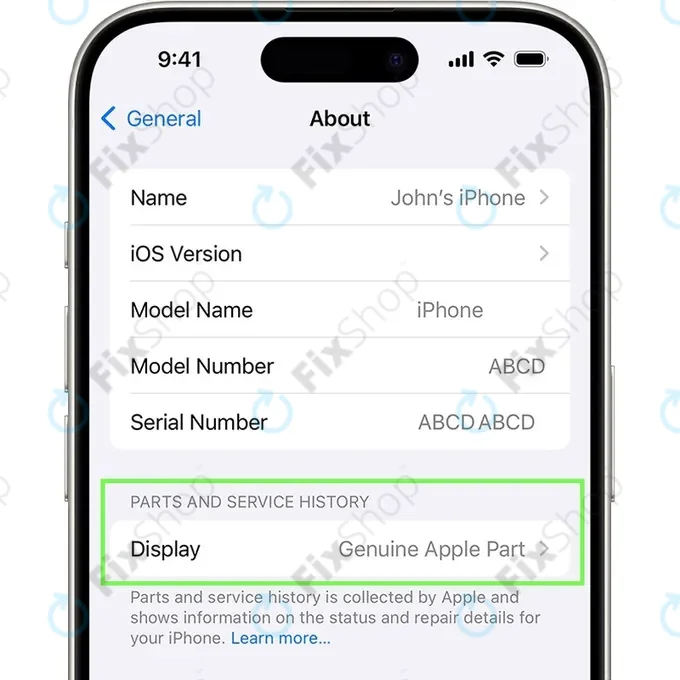 Assemblage de l'écran OLED pour iPhone 16 | 661-44797 | Genuine Apple