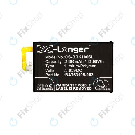 Batterie pour Blackberry Keyone, 3400mAh, Li-Pol, 3.85V, BAT63108-003, HQ