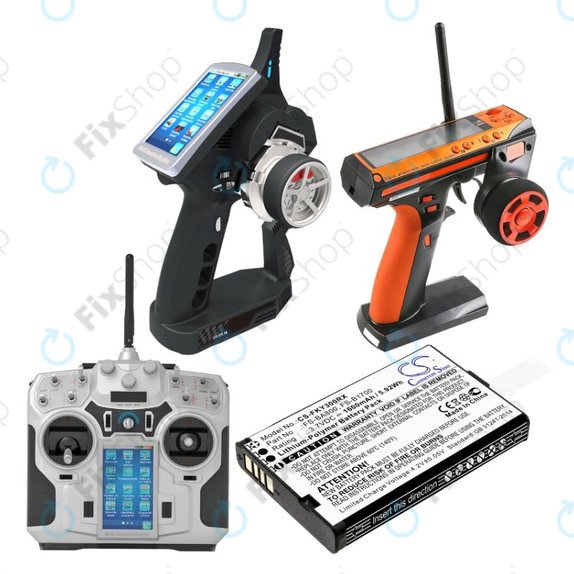 Batterie pour Flysky FA605, FS-GT2B, FS-I10, 1600mAh, Li-Pol, 3.7V, FS-BA800, HQ