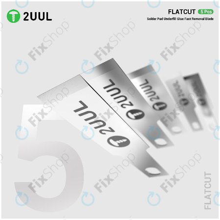 Lames pour retrait de colle Underfill, coupe plate, 2UUL DA28, 5 pcs/pack