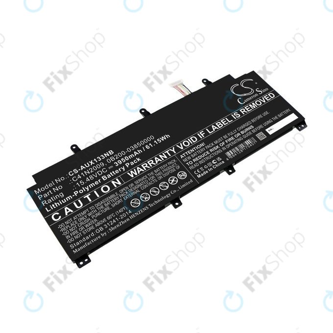 Batterie pour Asus ROG Flow X13 GV301QE-K6008, 3950mAh, Li-Pol, 15.48V, C41N2009, HQ