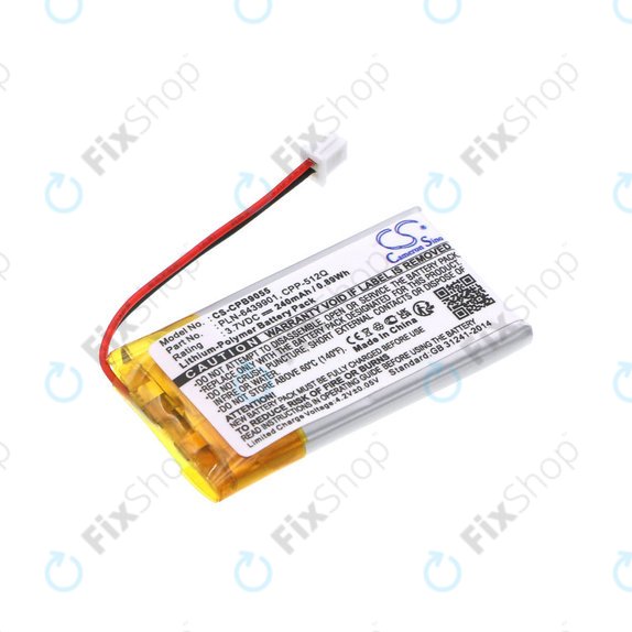 Batterie pour Plantronics, Avaya, 240mAh, Li-Pol, 3.7V, 65358-01, HQ