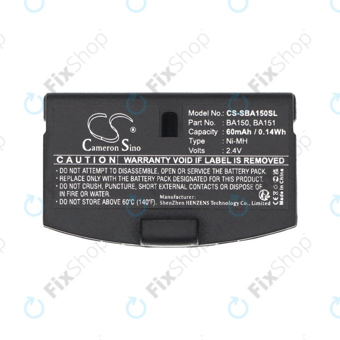 Batterie pour Sennheiser, 60mAh, Ni-MH, 2.4V, BA150, HQ