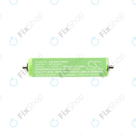 Batterie pour Braun 1000, 180, 2000, 3000, 4735, 5411, Cruzer1, Cruzer Z20, 700mAh, Ni-MH, 1.2V, 67030922, HQ