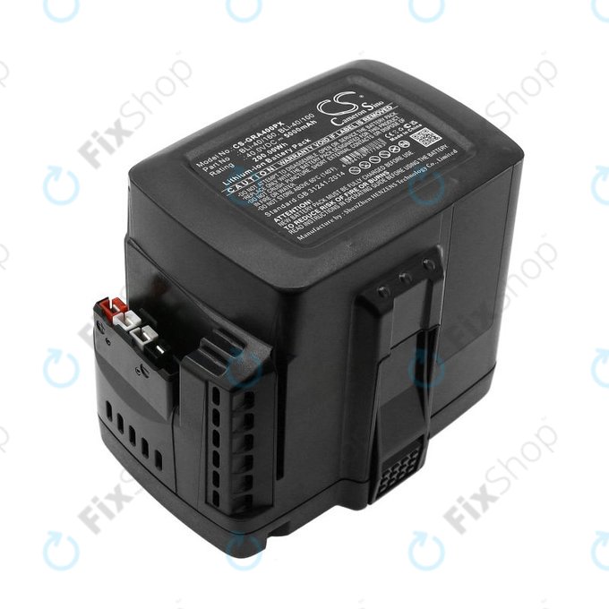 Batterie pour Gardena Powercut Li40/30, Powermax Li-40/41, 5000mAh, Li-Ion, 40V, BLi-40/160, BLi-40/100, HQ