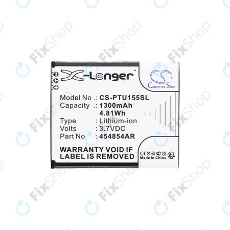 Batterie pour Panasonic Kx-Tu150, Kx-Tu150exr, 1300mAh, Li-Ion, 3.7V, 454854AR, HQ