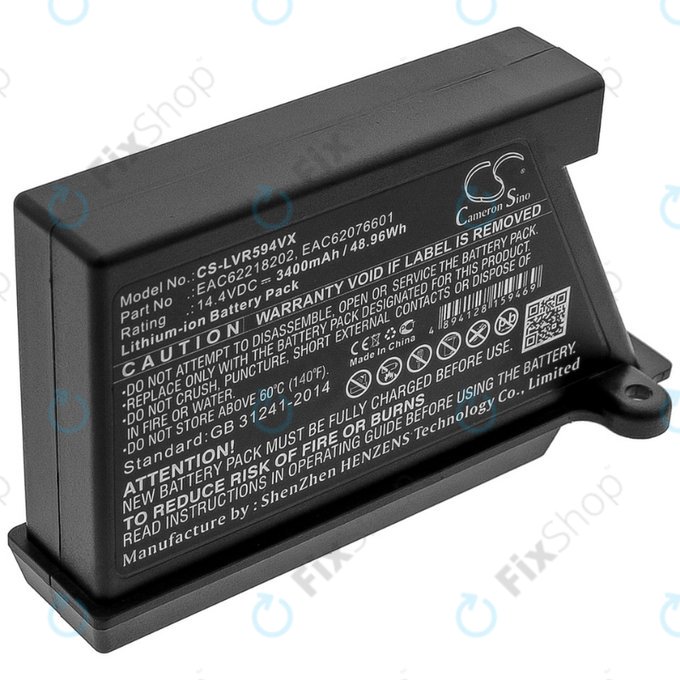 LG HomBot-series, VR-series - Batterie EAC62218202, EAC62076601 Li-Ion 14.4V 3400mAh HQ