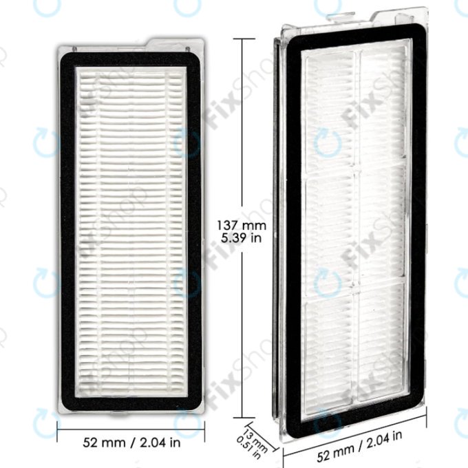 Filtre à poussière, 2 pièces pour Xiaomi Roborock QV 35A, QV 35S