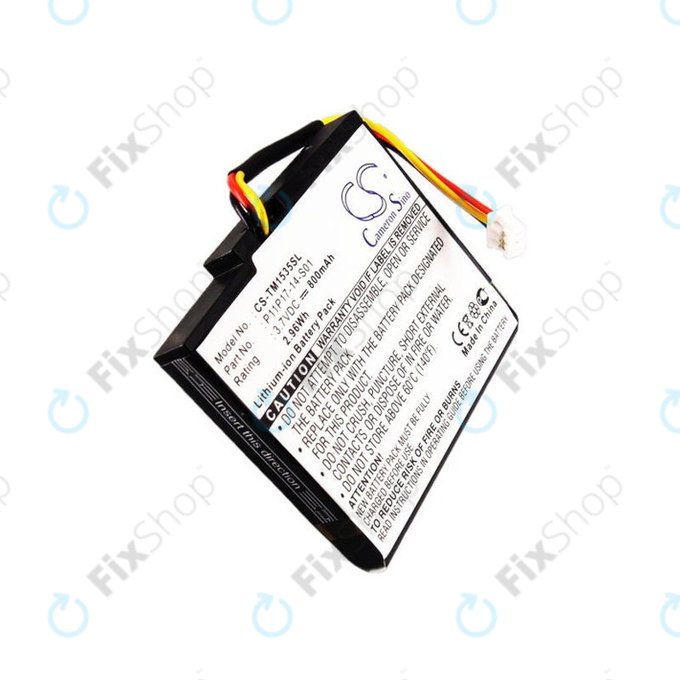 Batterie pour TomTom, 800mAh, Li-Ion, 3.7V, P11P17-14-S01, HQ