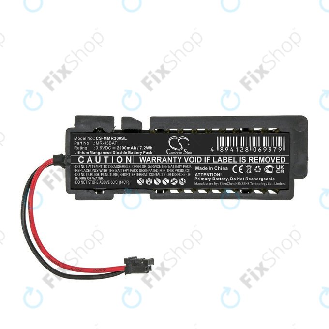 Batterie pour Mitsubishi Melservo MR-J3, 2000mAh, Li-MnO2, 3.6V, MR-J3BAT, HQ