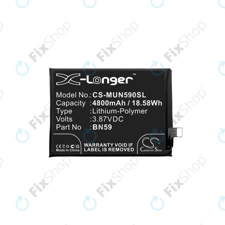 Xiaomi Redmi Note 10 M2101K7AI M2101K7AG, Note 10S M2101K7BG M2101K7BI - Batterie BN59 4800mAh HQ