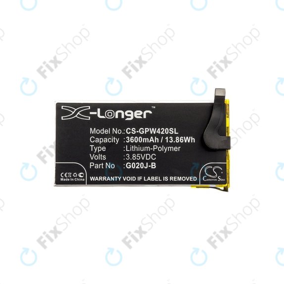 Batterie pour Google Pixel 4 XL, 3600mAh, Li-Pol, 3.85 V, G020J-B, HQ