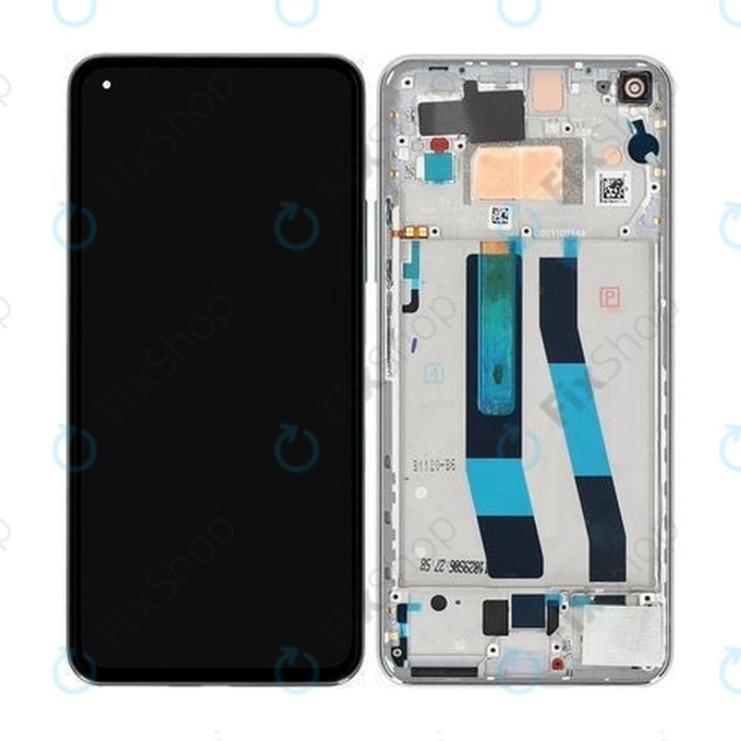 Xiaomi 11 Lite 5G NE 2109119DG 2107119DC - Écran LCD + Écran Tactile + Cadre (Blanc Flocon de Neige) - 5600040K9D00 Genuine Service Pack
