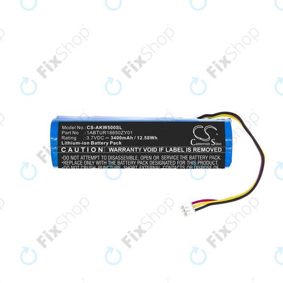 Batterie pour Akai 5000 Solo, Ewi 5000, 3400mAh, Li-Ion, 3.7V, 1ABTUR18650ZY01, HQ