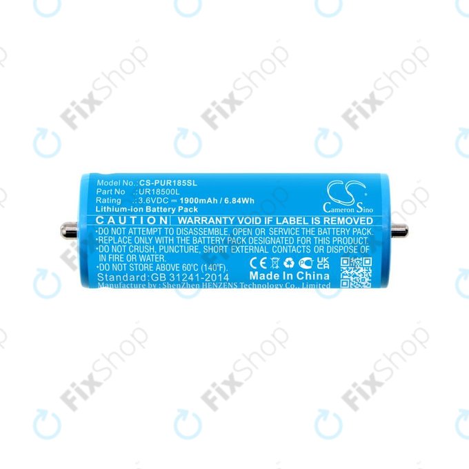 Batterie pour Braun Silk-épil 5, Silk-épil 7, Silk-épil 9, 1900mAh, Li-Ion, 3.6V, UR18500L, HQ