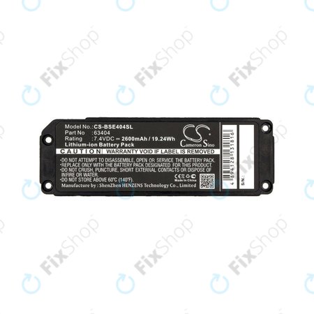 Batterie pour Bose 413295, Bose SoundLink Mini, 2600mAh, Li-Ion, 7.4V, 063404, HQ