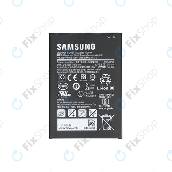 Samsung Galaxy Tab Active 3 T570, T575 - Batterie 5050mAh EB-BT575BBE - GH43-05039A Genuine Service Pack
