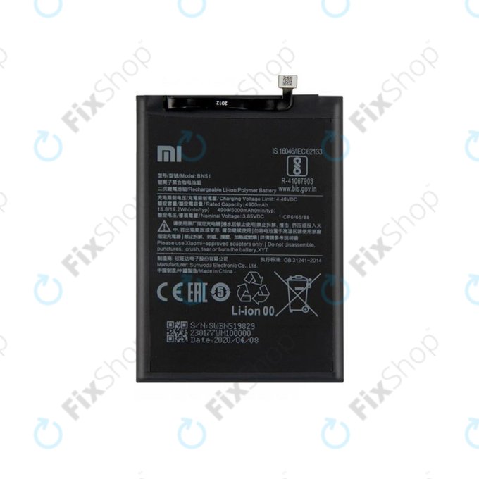 Xiaomi Redmi 8, 8A - Batterie BN51 5000mAh - 46BN51W02093 Genuine Service Pack