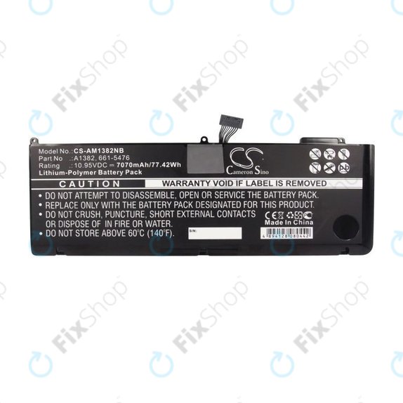 Apple MacBook Pro 15" A1286 (Début 2011 - Mi 2012) - Batterie A1382 7070mAh HQ