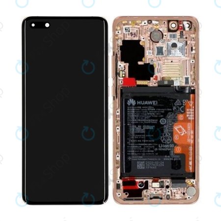 Huawei P40 Pro - Écran LCD + Écran tactile + Cadre + Batterie + Capteur d'empreintes digitales (Blush Gold) - 02353PJL Genuine Service Pack