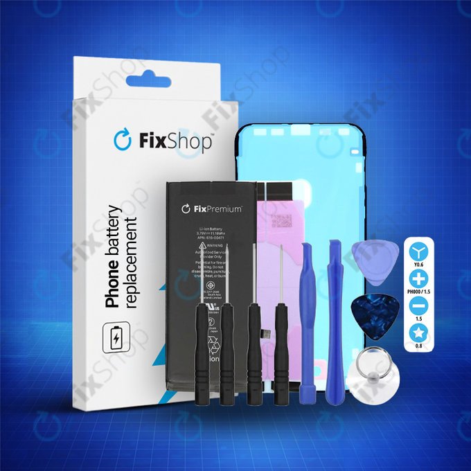 Apple iPhone XR - Batterie 2942mAh FixPremium + Adhésif pour Batterie + Adhésif pour LCD + Kit d'outils - Multipack