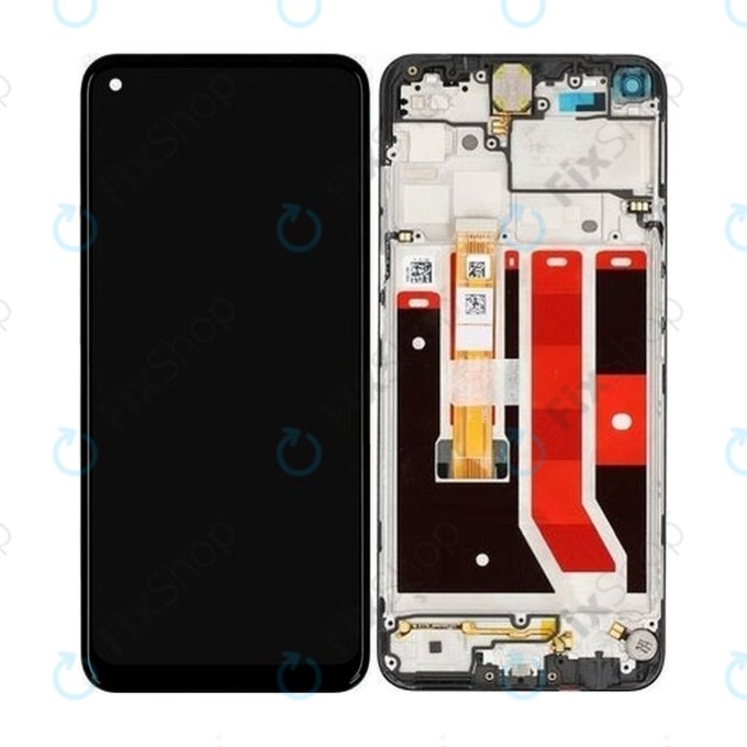 Oppo A53s - Écran LCD + Vitre Tactile + Cadre (Noir) - O-4905105 Genuine Service Pack