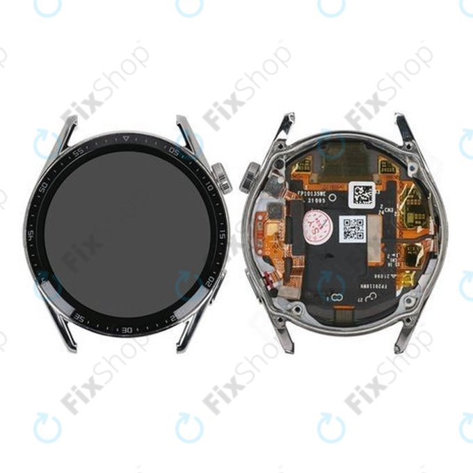 Huawei Watch GT 3 JPT-B19 46 mm - Écran LCD + Écran tactile + Cadre (Argent) - 02354QMS Genuine Service Pack