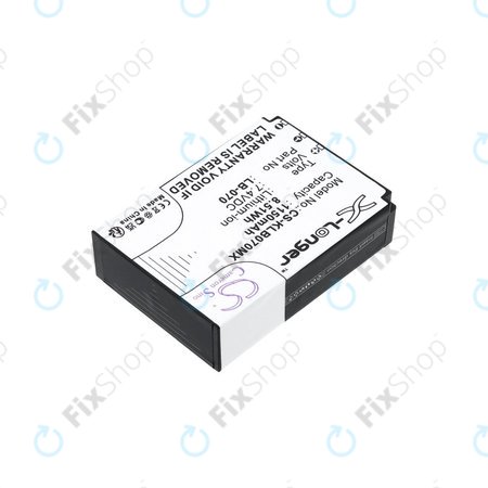 Batterie pour Kodak PIXPRO S1, AZ651, AZ652, AZ901, 1150mAh, Li-Ion, 7.4V, LB-070, HQ