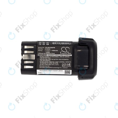 Batterie pour Dewalt Dcb095, Dewalt Dcf680, 1000mAh, Li-Ion, 7.2V, DCB080, HQ