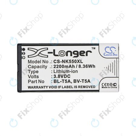 Batterie pour Nokia Lumia 730, 2200mAh, Li-Ion, 3.8V, BL-T5A, HQ