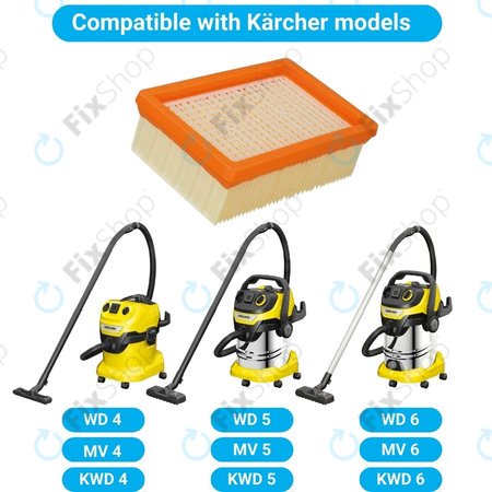 Kärcher WD-series, MV-series, KWD-series - Filtre plat