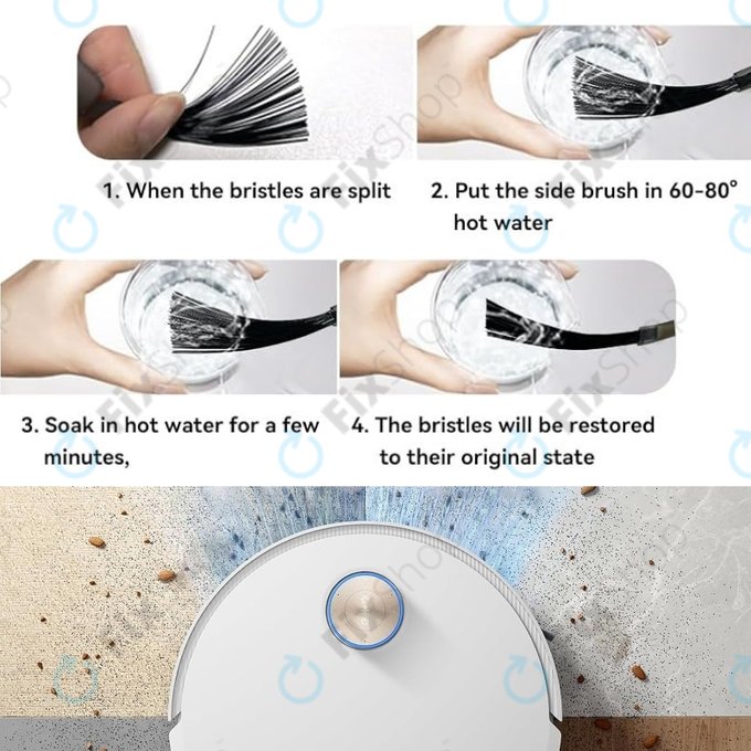 Xiaomi Dreame X50 Ultra, X40 Ultra, L40 Ultra, L40s Pro Ultra, Mova V50 Ultra, P60 - Brosse latérale