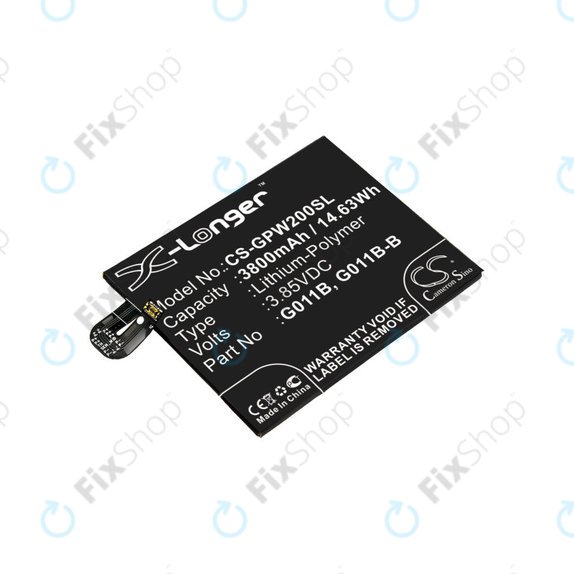 Batterie pour Google Pixel 2 XL G011C, 3800mAh, Li-Pol, 3.85 V, G011B, HQ