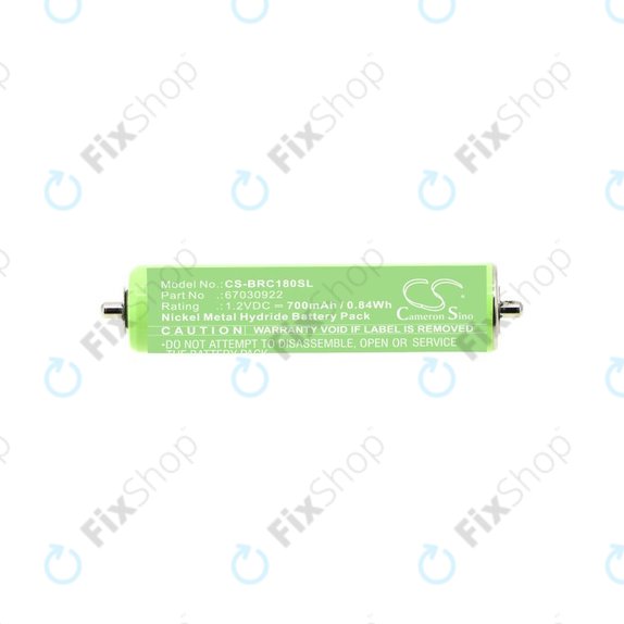 Batterie pour Braun 1000, 180, 2000, 3000, 4735, 5411, Cruzer1, Cruzer Z20, 700mAh, Ni-MH, 1.2V, 67030922, HQ
