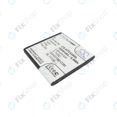 Batterie pour HTC Desire X, Desire V, 1600mAh, Li-Ion, 3.7V, 35H00190-03M, HQ