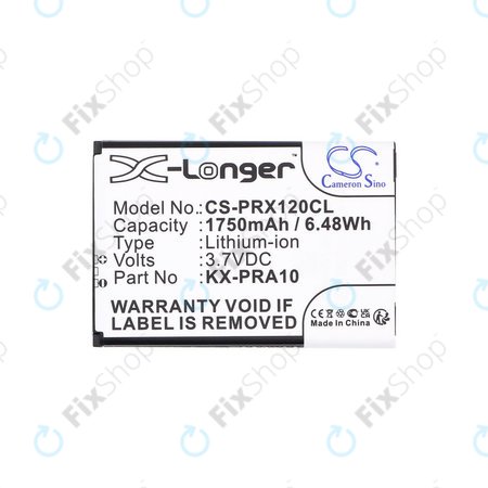 Batterie pour Panasonic KX-PRX110, 120, 150, 1750mAh, Li-Ion, 3.7V, KX-PRA10, HQ